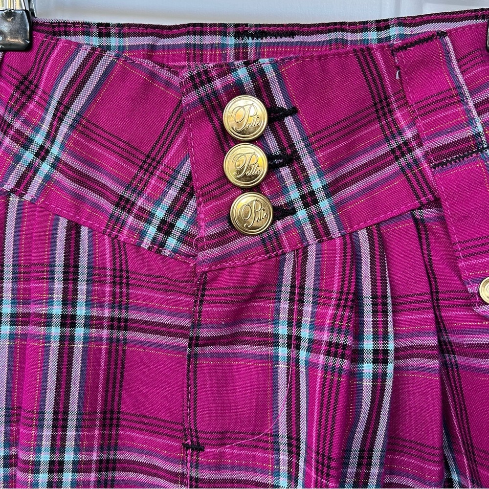 •PELLE PELLE• Girls Plaid Pleated Skirt - Size 6 - Picture 3 of 8